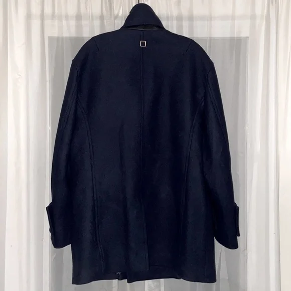 Wooyoungmi Paris fleece wool PeaCoat 1/1 Rare Find IT54 XXL UNI Designer Coat‌